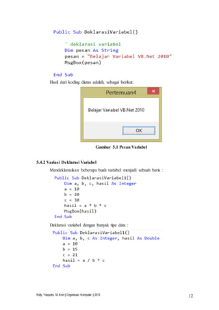 Part 5 - Tipe Data-Variabel-Konstanta-Operator-di-VB-NET | DOCX