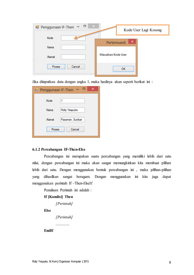 Part 6 - Struktur Kontrol di Visual Basic .Net