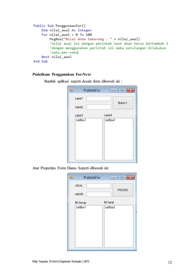 Part 6 - Struktur Kontrol di Visual Basic .Net