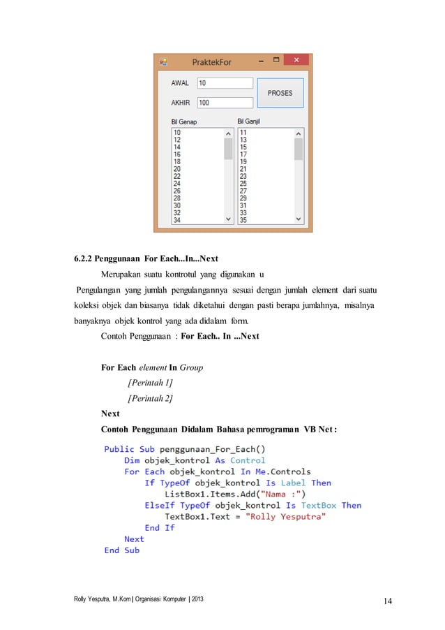 Part 6 - Struktur Kontrol di Visual Basic .Net