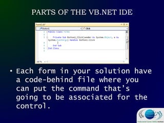 Visual Basic IDE Introduction | PDF