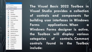 Visual Basic 2022 Toolbox: Common Controls | PPTX