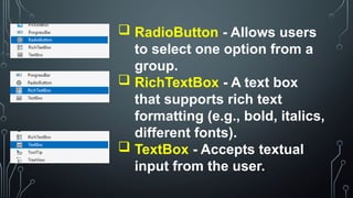Visual Basic 2022 Toolbox: Common Controls | PPTX