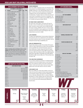 WT Volleyball Match Notes (10-10-18)