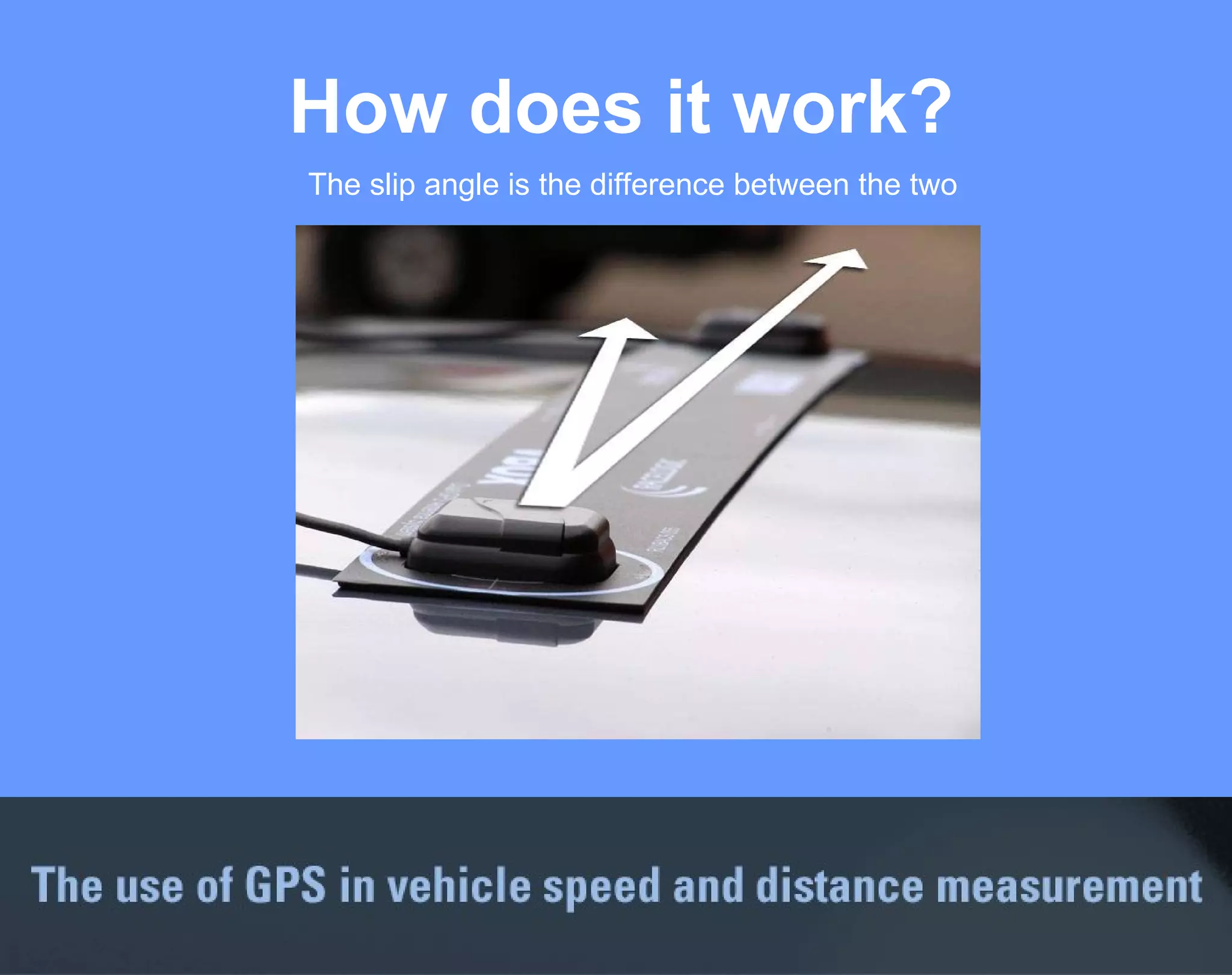 How does it work? The slip angle is the difference between the two 