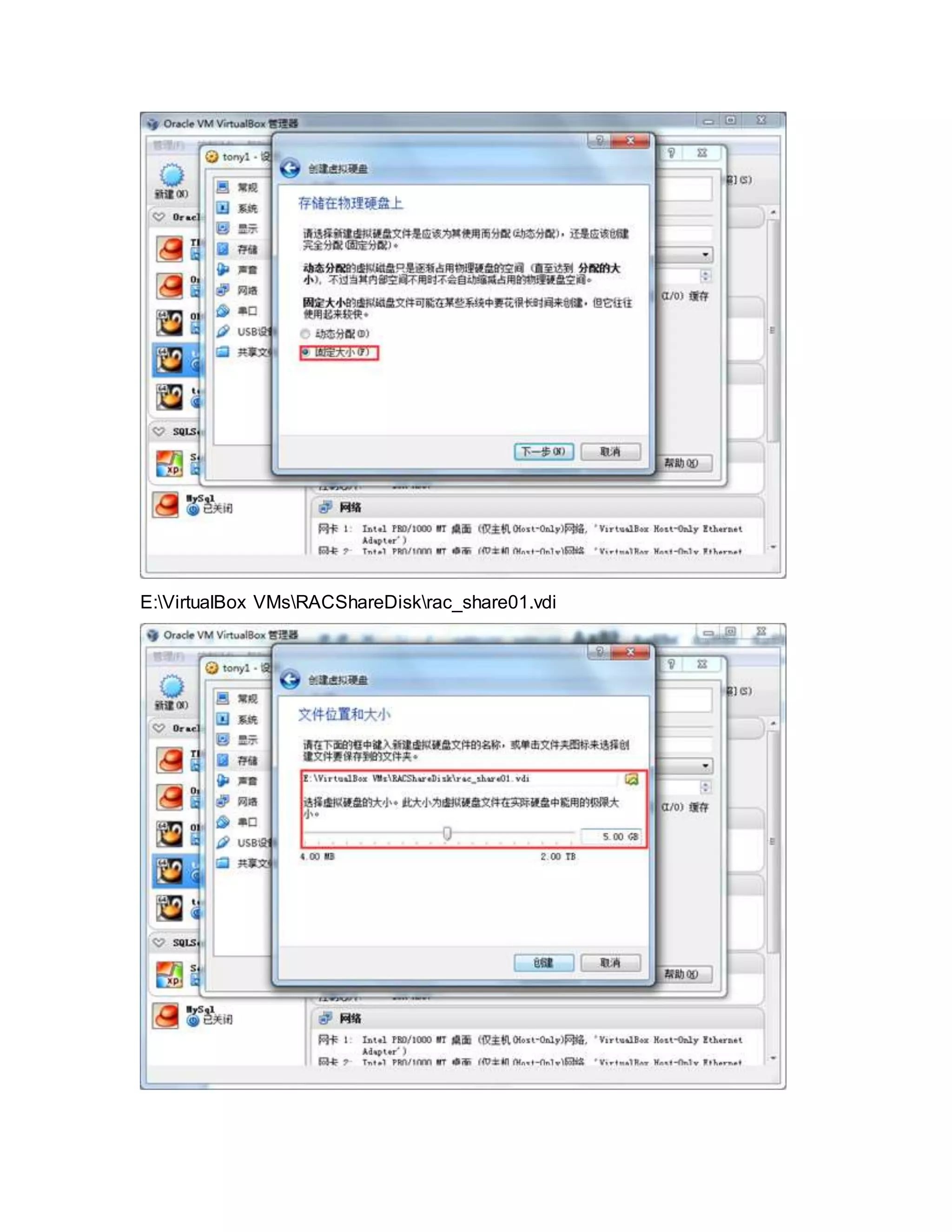 E:VirtualBox VMsRACShareDiskrac_share01.vdi
 
