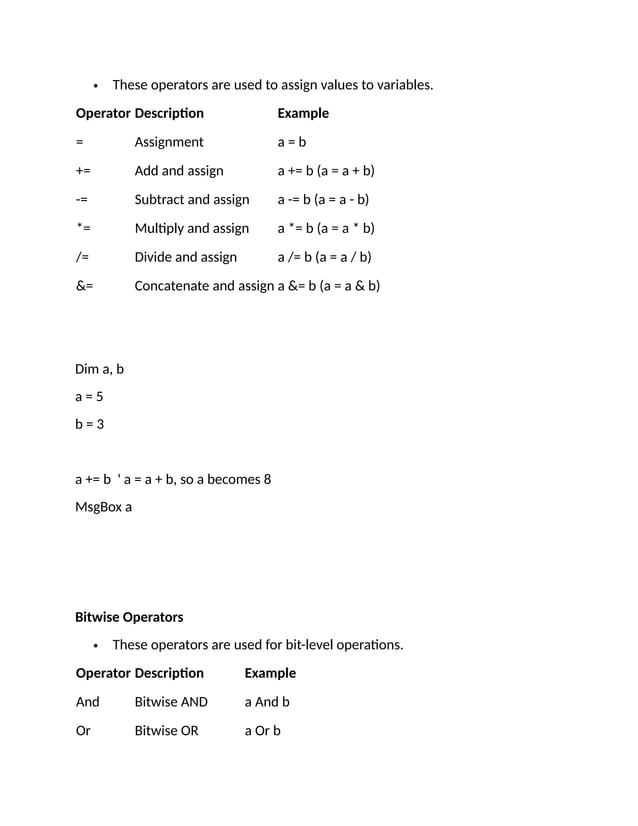 VBScript datatypes and control structures.docx
