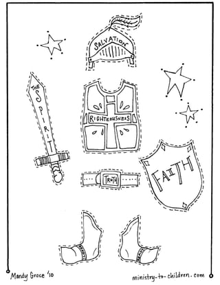 Vbs coloring pages armor of-god-1