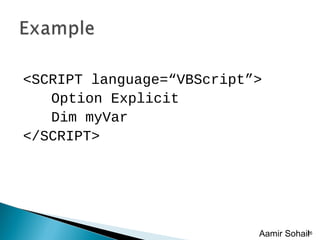 Vb script | PPT