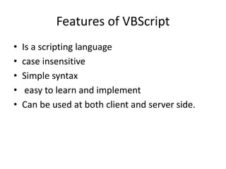 Vbscript | PPT