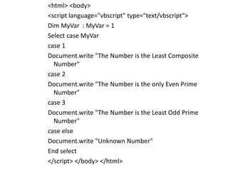 Vbscript | PPT