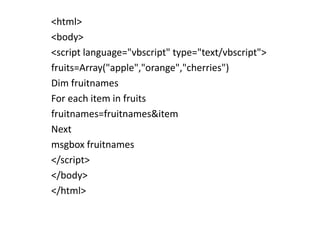 Vbscript | PPT