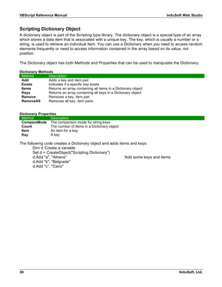 Vb script reference | PDF
