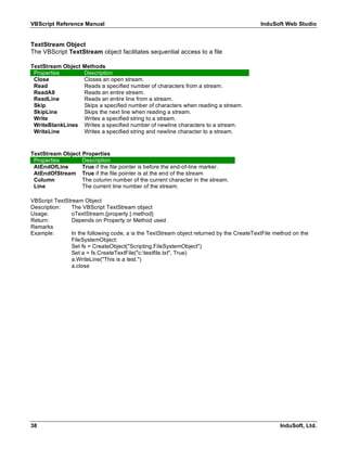 Vb script reference | PDF