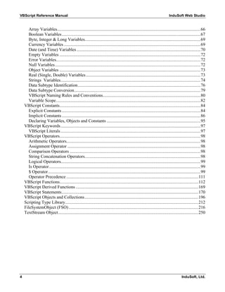 Vb script reference | PDF