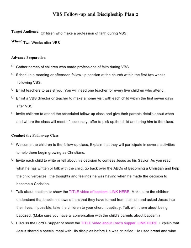 Vbs Followup Plan2