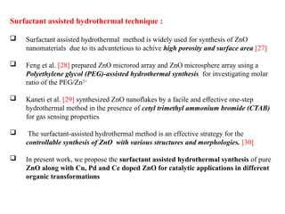 Surfactant Assisted Hydrothermal Synthesis of Pure and Metal-Doped ZnO ...