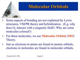-Bonds: electron density lies above and below the plane of the nuclei.