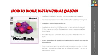 Visual Basic Tutorials | PPT