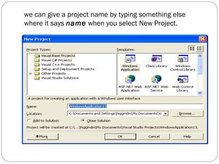 we can give a project name by typing something else
where it says name when you select New Project.
 