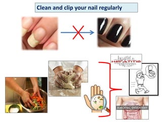 Clean and clip your nail regularly
 