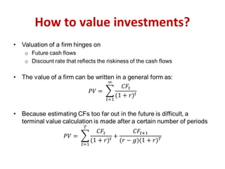 How to value investments?
 