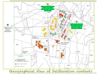 Geographical View of Deliberation contents
 