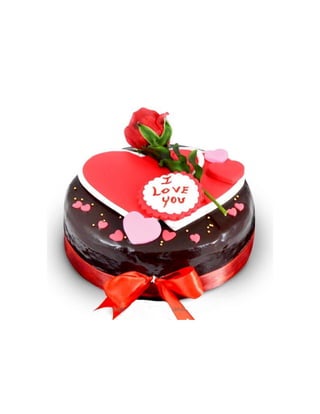 Romantic cake for wishing on the valentine's occasion