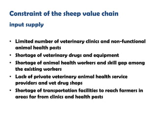 Value chain analysis of sheep in Atsbi district of Tigray Region, Ethiopia