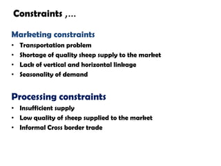 Value chain analysis of sheep in Atsbi district of Tigray Region, Ethiopia
