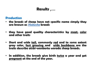 Value chain analysis of sheep in Atsbi district of Tigray Region, Ethiopia