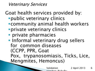 Goat value chains in Yabelo district of Borana zone, Ethiopia: Results of a rapid value chain assessment 
