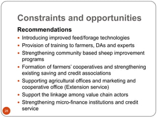 Sheep value chain development in Doyogena District of SNNPR, Ethiopia: Results of a rapid value chain assessment