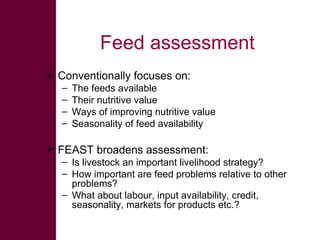 What does value chain assessment mean from the feed perspectives?