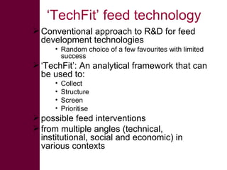 What does value chain assessment mean from the feed perspectives?
