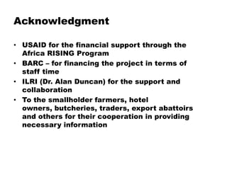 Value chain analysis of sheep in Horro district of Oromia Region, Ethiopia