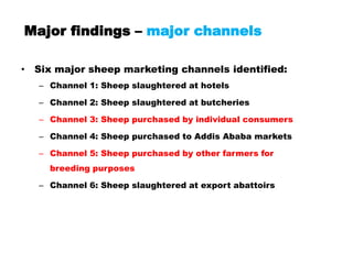 Value chain analysis of sheep in Horro district of Oromia Region, Ethiopia