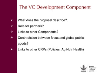 Value chain development in the Livestock and Fish Research Program