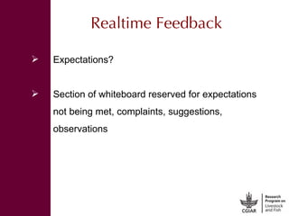 Value chain development in the Livestock and Fish Research Program