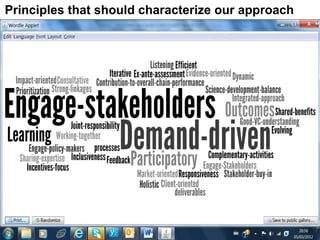 Value chain development in the Livestock and Fish Research Program