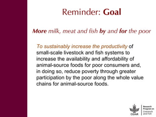 Value chain development in the Livestock and Fish Research Program