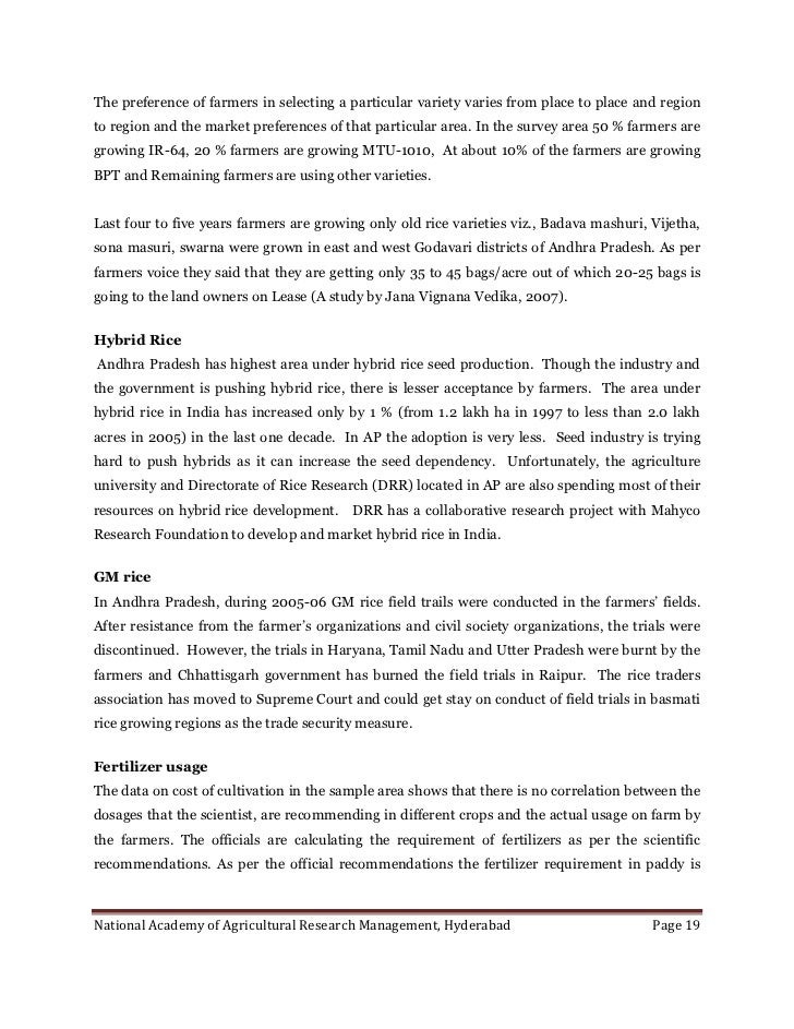 value chain analysis of paddy in andhra pradesh rice letter of recommendation