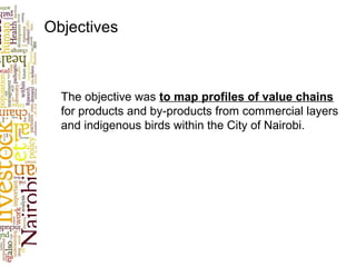 Value chain analysis for products and by-products of egg laying birds in peri-urban areas of Nairobi City
