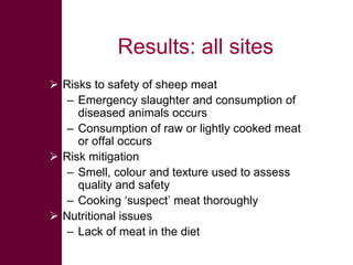 Safe Food, Fair Food: Summary of findings within sheep value chains in the Ethiopian Highlands