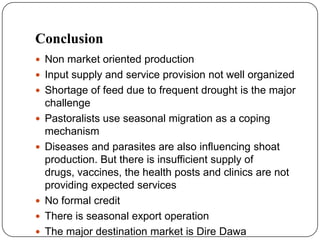 Goat value chains in Shinelle district, Somali zone, Ethiopia: Results of a rapid value chain assessment 