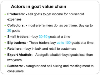 Waq-Abergelle Goat Value Chain Analysis: The case of Abergelle Woreda, Amhara Region, Ethiopia