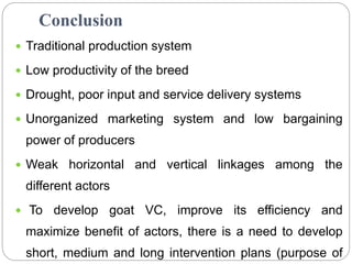 Waq-Abergelle Goat Value Chain Analysis: The case of Abergelle Woreda, Amhara Region, Ethiopia