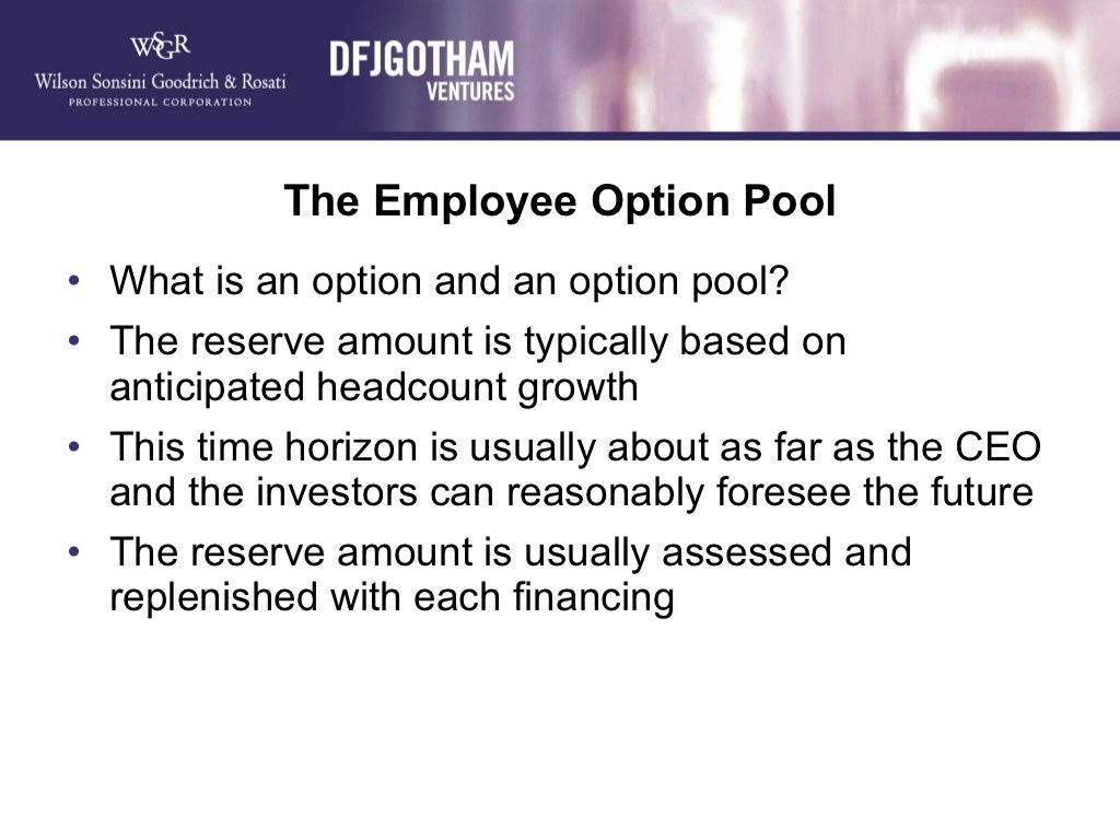 The Employee Option Pool What