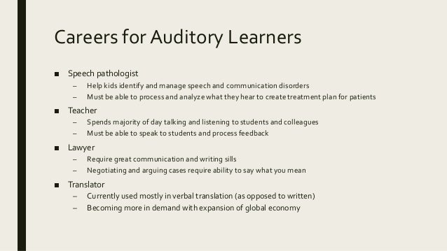 Careers To Match Your Learning Style