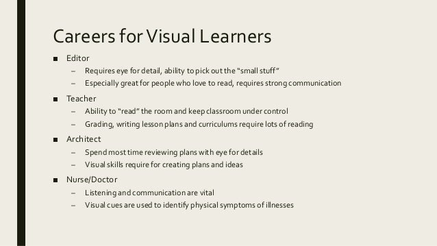 Careers To Match Your Learning Style